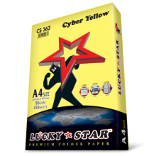 Luckystar CS363 A4 80GSM 450'S Colour Paper-Cyber Yellow
