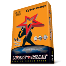 Luckystar CS371 A4 80GSM 450'S Colour Paper-Cyber Orange