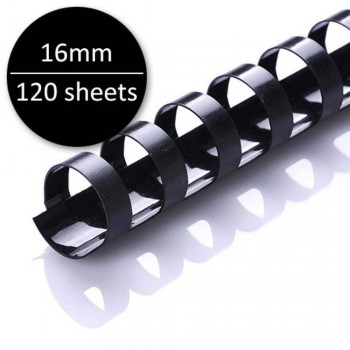 Comb Binding Plastic — A4, 16mm, 120sheets (BOX)