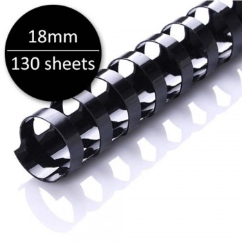 Comb Binding Plastic — A4, 18mm, 130sheets (BOX)