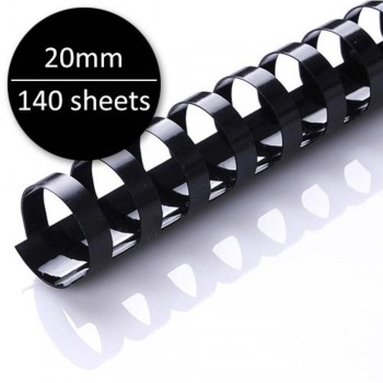 Comb Binding Plastic — A4, 20mm, 140sheets (BOX)