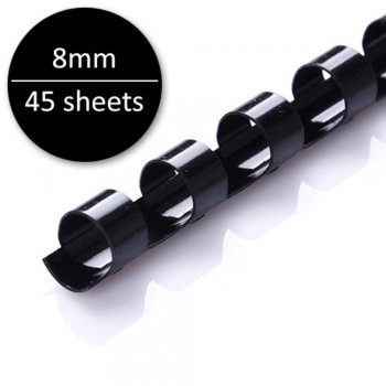 Comb Binding Plastic - A4, 8mm, 45sheets (BOX)
