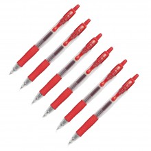 Pilot G2 Gel Ink Pen 0.5mm-Red (Half Dozen)