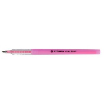Stabilo 808-F Ballpoint Pen 0.38mm - Fine - Pink