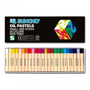 BUNCHO Oil Pastels Small Size Sticks - 24 colors  