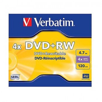Verbatim DVD+RW 4X 4.7GB 120MIN With Case