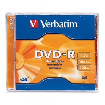 Verbatim DVD-R 16X 4.7GB 120MIN With Case